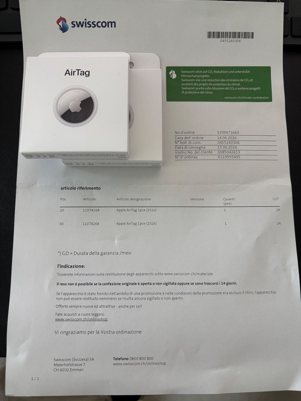 Apple Portachiavi: 2 x Apple AirTag 2nd generation – Nuovo e nell'imballaggio originale da Mellingen venduto da Guilhermefurlan 3