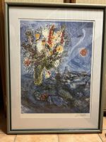 Chagall (Nachdruck) mit schönem Holzrahmen