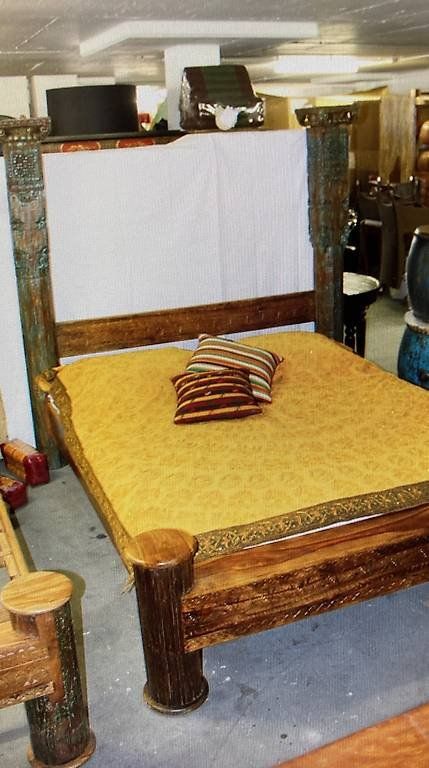 Letti: Indisches Säulenbett aus Mango- & Palisanderholz – Nuovo (secondo la descrizione) da Cham venduto da mjg1901