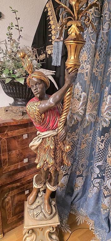 Sculture & Statue: Antiker Nubischer Fackelhalter aus Holz – Usato da Kaufdorf venduto da Nati-Nati 4