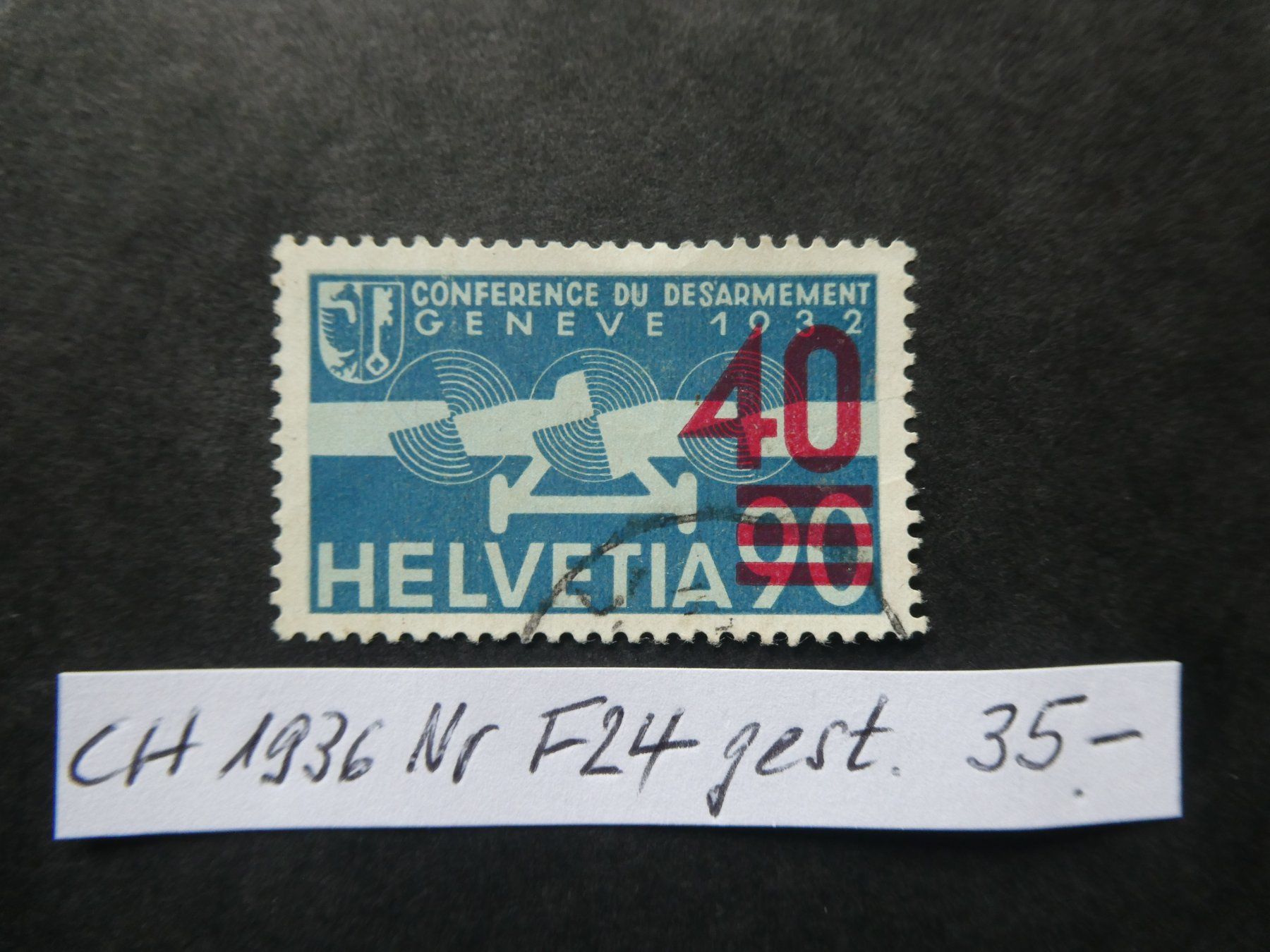 Alle Briefmarken: CH 1936 Nr. F24 gestempelt – Gebraucht aus Lausen von Herbamare01
