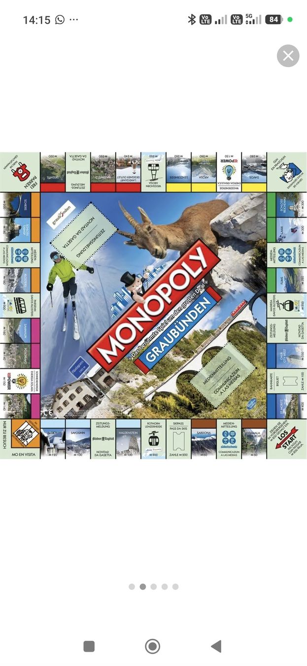 Giochi: Monopoly Graubünden Brettspiel neu – Nuovo e nell'imballaggio originale da Schiers venduto da Topflash74 2