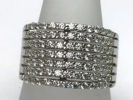 Ring Silber 925 mit vielen Steinen  Vermutlich Zirkonia