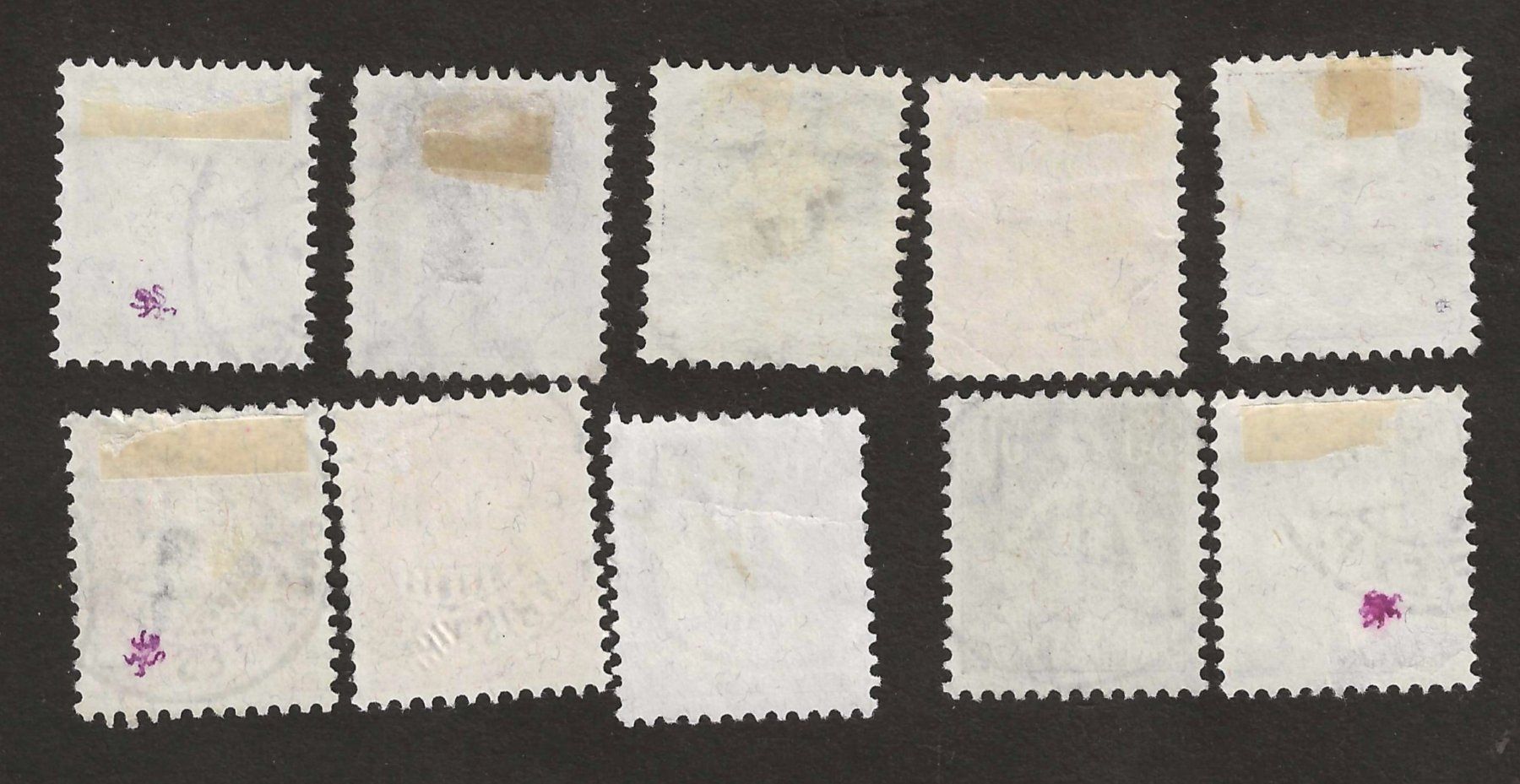 Alle Briefmarken: 1908 Z 107-116  Gebraucht – Gebraucht aus Susten von lmf_98wh 1