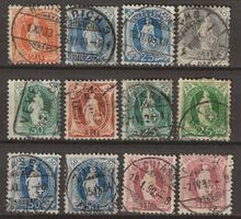 CH066 - Lot Helvetia debout obl.