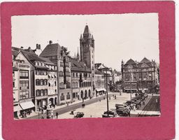 Basel Marktplatz mit Rathaus 1942
