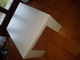 Tavolino da salotto in legno bianco (91x67x43 cm)