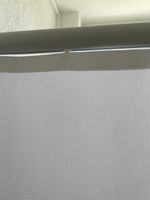 Blickdichter weisser Stoff 95x125 cm oben und unten  Naht