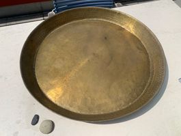 Rundes Kupfer Tablett - 66cm