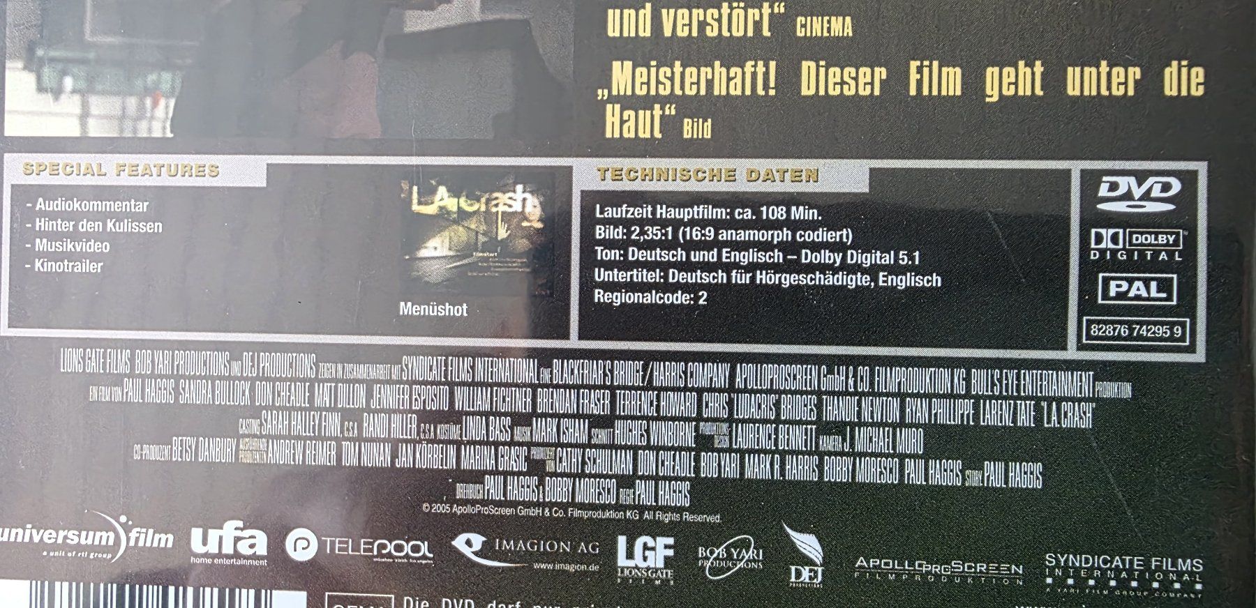 Tutti i DVDs: DVD L.A. Crash - Sandra Bullock – Usato da Oetwil am See venduto da fineli2 1