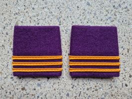 *** Gradabzeichen Patten Set Hauptmann Militärjustitz ***