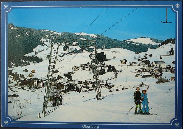 Cartoline postali: OBERIBERG Skilift Roggenstock – Usato da Jona venduto da philajona