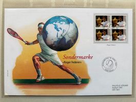 FDC Grossbrief Sondermarke Roger Federer 2007 ET