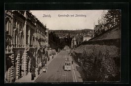 Zürich, Ramistrasse und Zürichberg mit