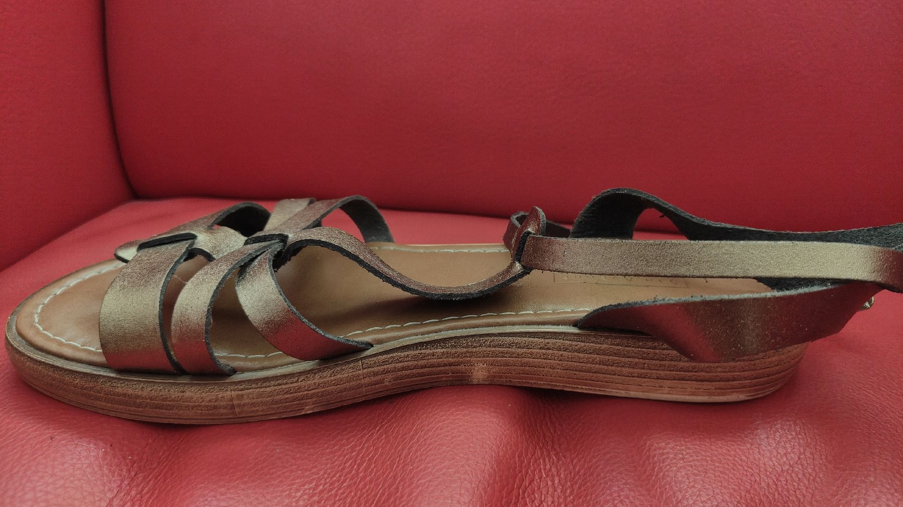 Scarpe da donna: Sandaletten Damen Grösse 40 Bronze Leder  – Usato da Hinwil venduto da her_2t5p 4