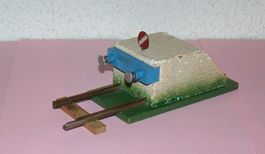 Buco 0: Prellbock 8501 mit Signal, Federpuffer, Messing