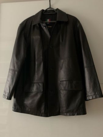 Elegante Lederjacke Gr. 50/L Schwarz Ital. Design 👍