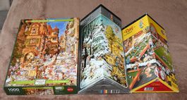 3 x Verschiedene HEYE 1000er / 1500er Puzzles …  von RIBA …