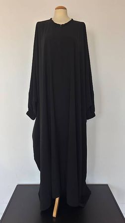 Kleid/Abaya in Schwarz mit Reissverschluss 