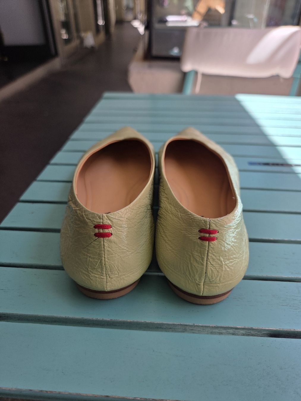 Scarpe da donna: Halmanera Leder-Ballerinas Hellgrün Gr. 39 – Usato da Bern venduto da -Aniko- 3