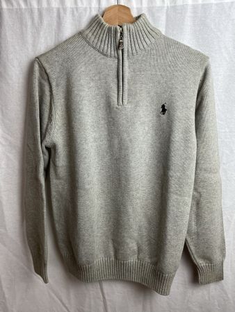 Quarter zip Ralph Lauren gris taille L