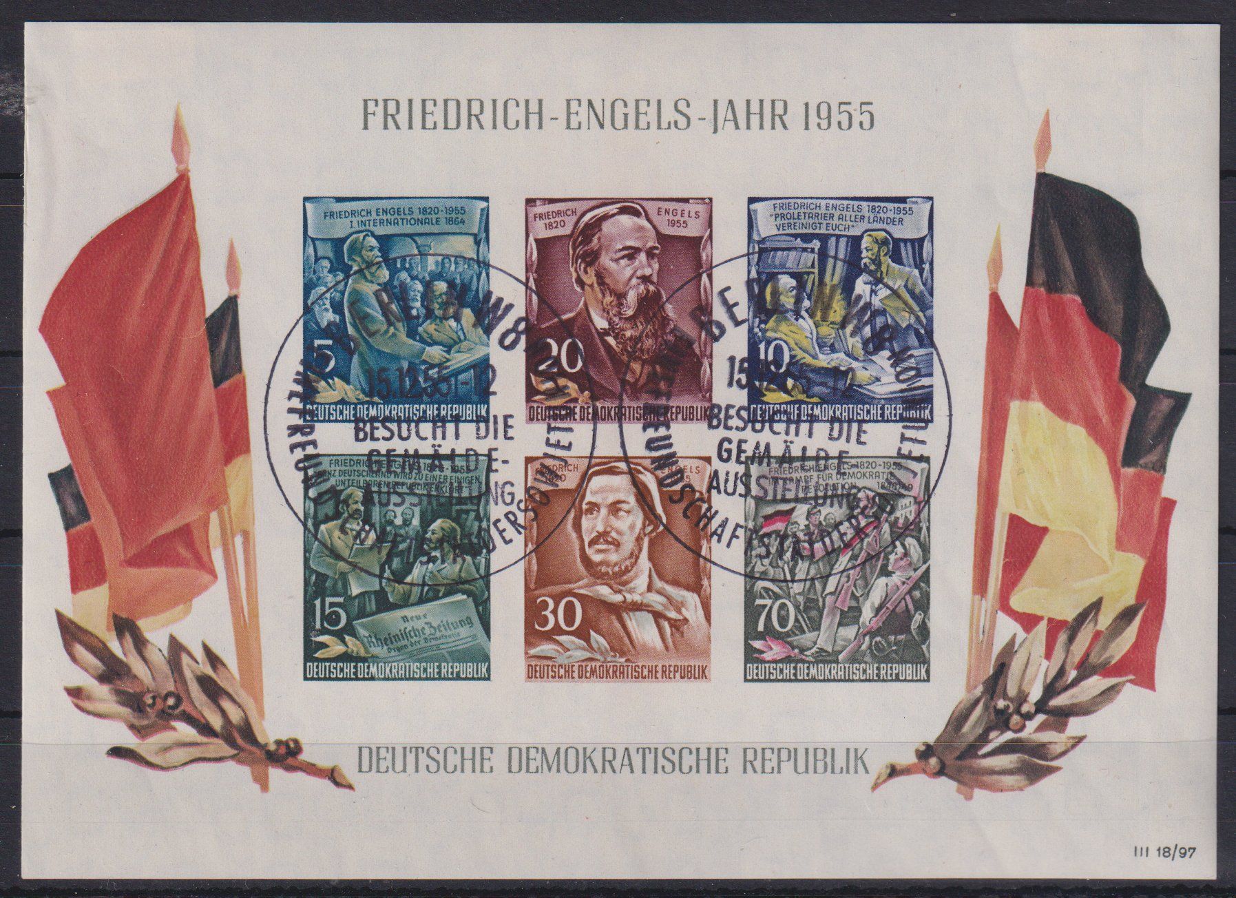 Alle Briefmarken: DDR 1955: Block 13 - Kat. 180.-- – Gebraucht aus Eschlikon TG von PhilCon