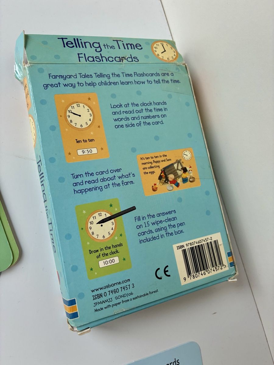 Giochi: Telling The Time Flashcards - Usborne Farmyard Tales – Usato da Lucens venduto da metaD 2