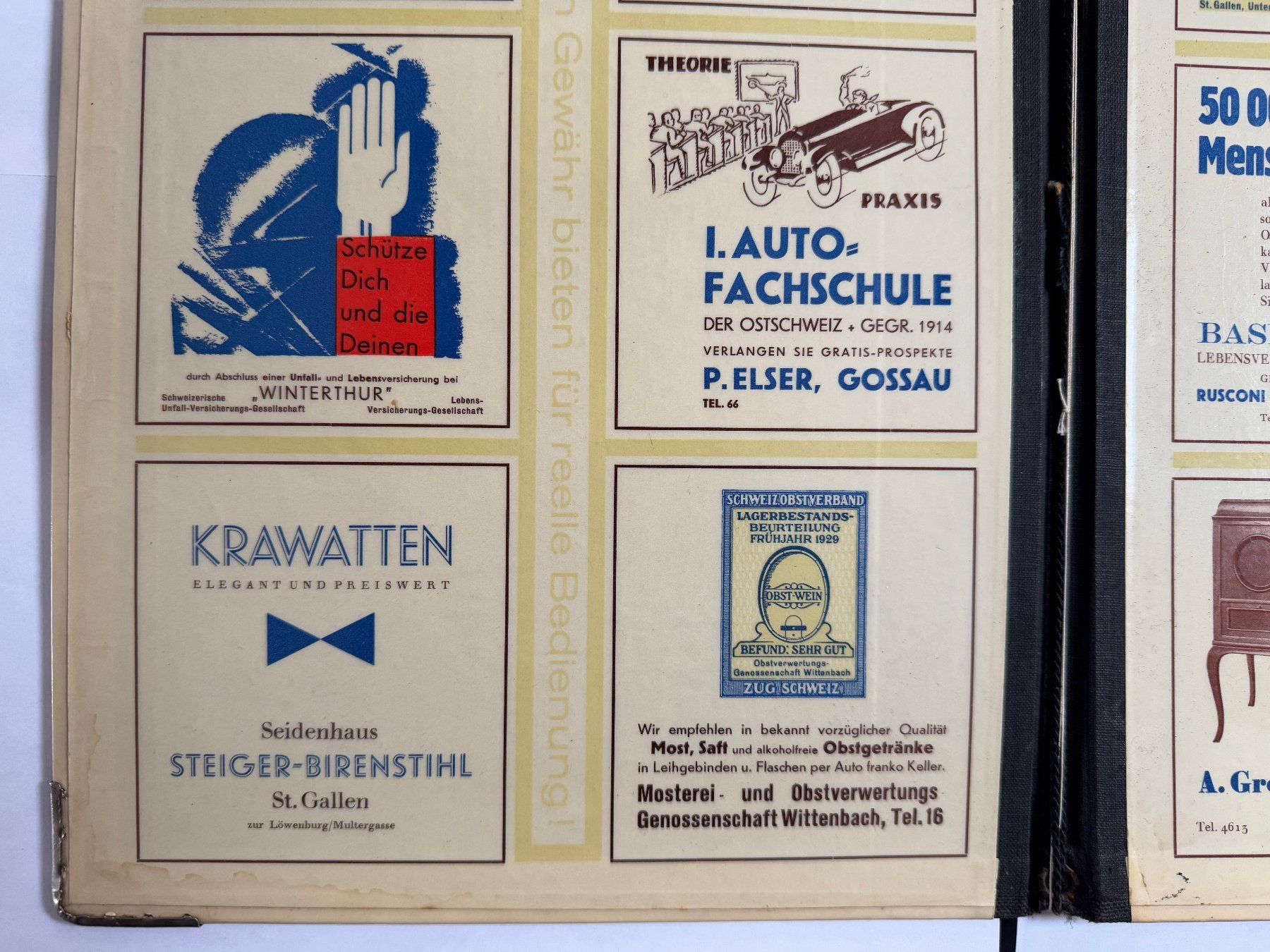Altro per la casa: Antike WERBE-MAPPE / ZEITUNGSHALTER "Nebelspalter" – Usato da Hedingen venduto da Wowi 8