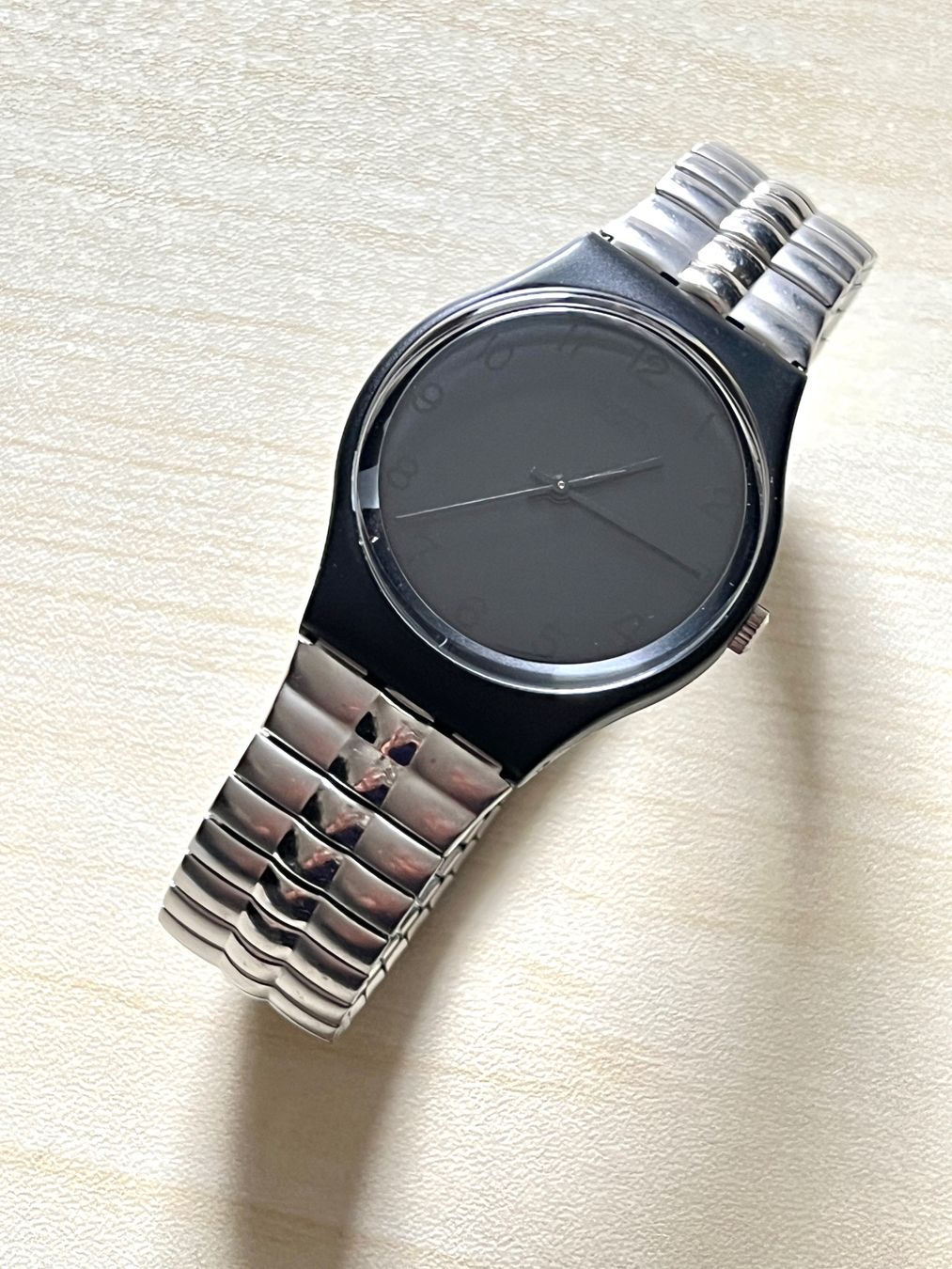Swatch Orologi: Schlichte Swatch Herrenuhr, elegantes Design – Usato da Grenchen venduto da chththl 1