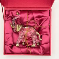 Kristall-Elefant mit 22 Karat Vergoldung – 100% Handarbeit