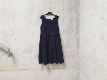 Robe de fêtes sans manches H&M, bleu marine, fille, 134/140