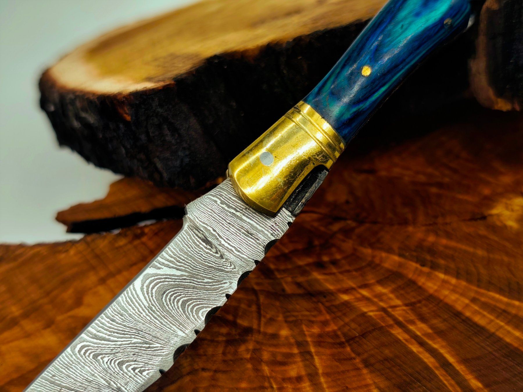 Accessori: Laguiole Damast Messer Klappmesser echtes Damastmesser – Nuovo e nell'imballaggio originale da Arlesheim venduto da Premius_1 4