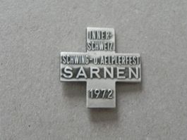 Abzeichen Innersch. Schwingfest Schwingen Sarnen NW 1972