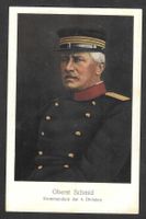 Militärkarte Oberst Schmid Kommandant der 4. Division