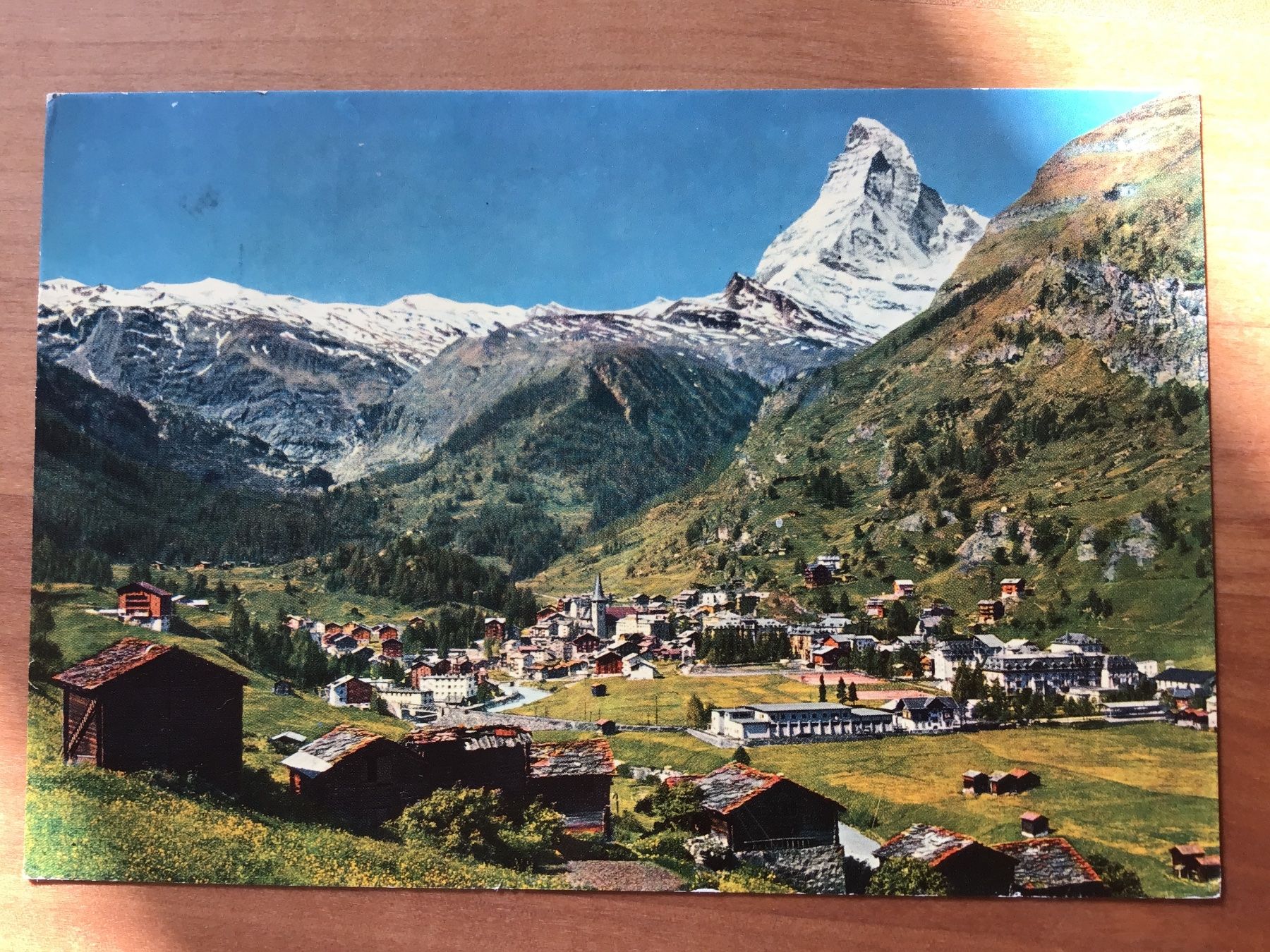 Cartoline postali: Zermatt mit Matterhorn 4477m – Usato da Kirchenthurnen venduto da Gluecksbrief