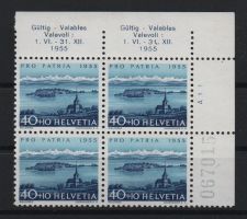 Pro Patria Viererblock 1955 ** / Katalog 60.-