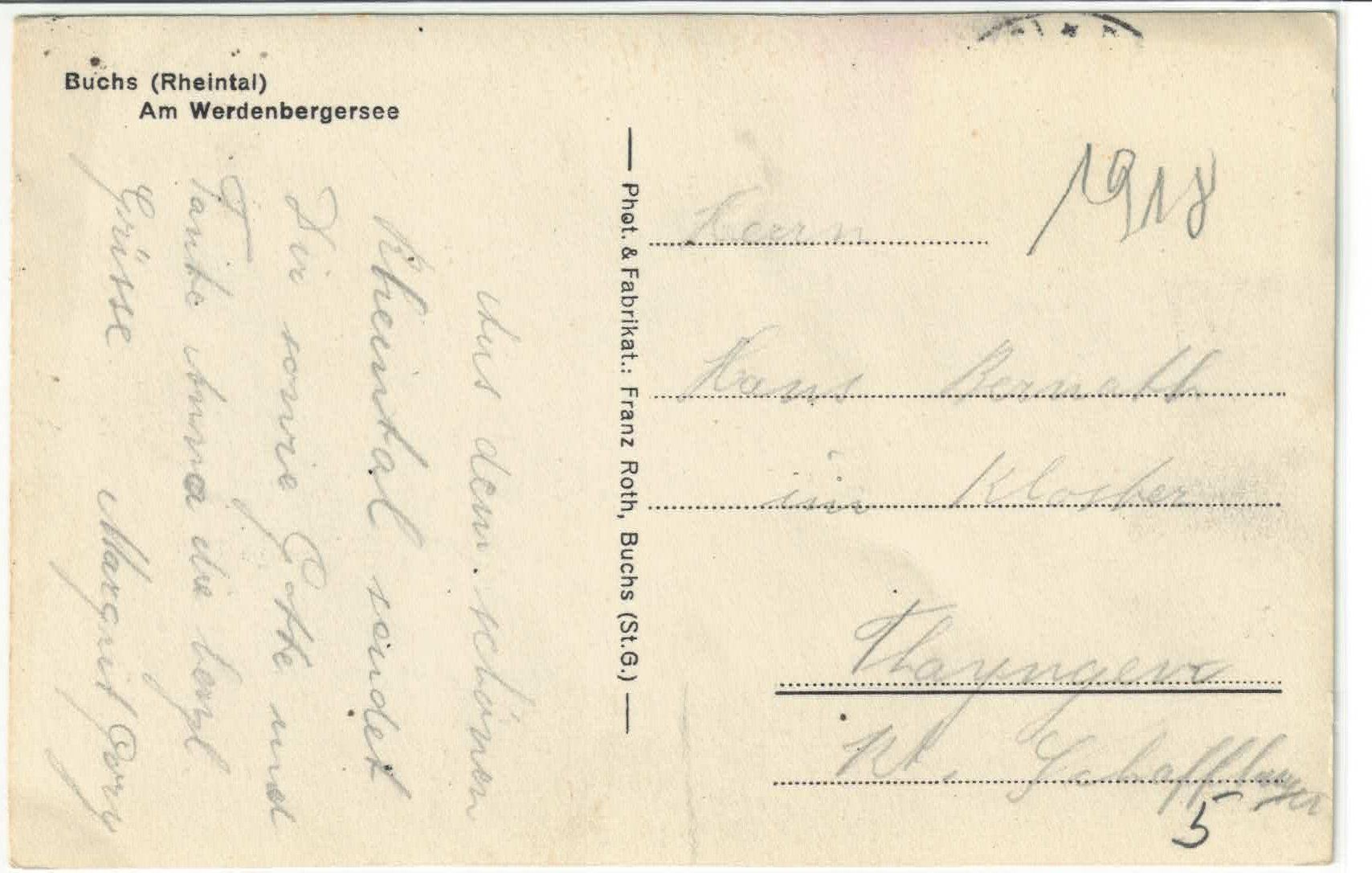 Cartoline postali: Buchs (Rheintal) Am Werdenbergersee – Usato da Ettingen venduto da Kartenplanet 1