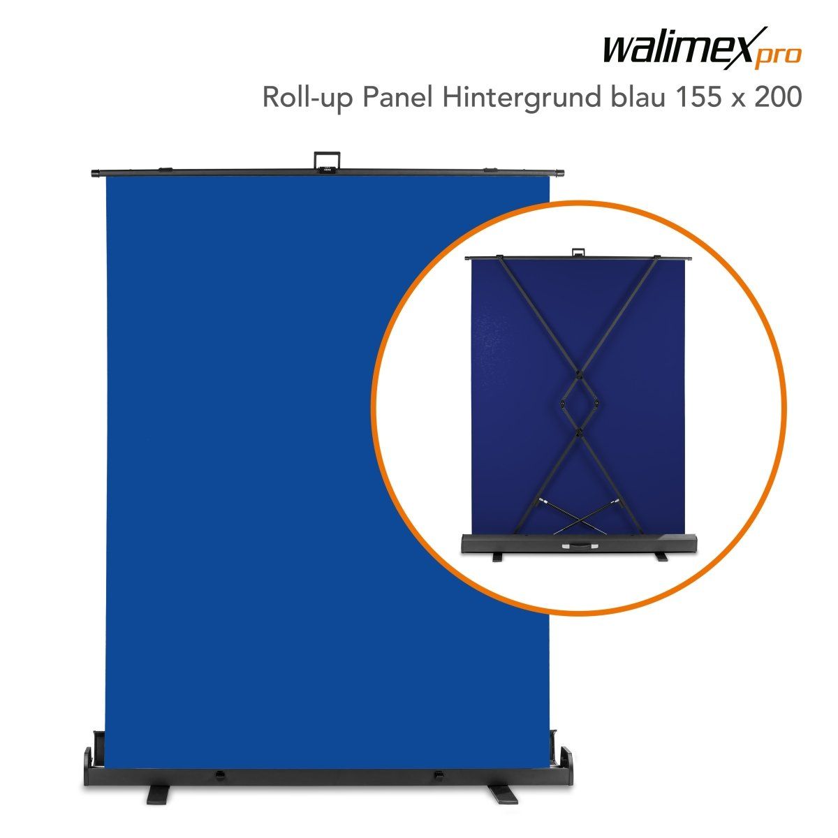 Autres accessoires: Blauer Roll-Up Hintergrund extra gross 155x200cm neu – Neuf avec emballage d'origine à Neuhausen par inf_nxp8