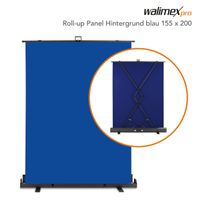 Blauer Roll-Up Hintergrund extra gross 155x200cm neu