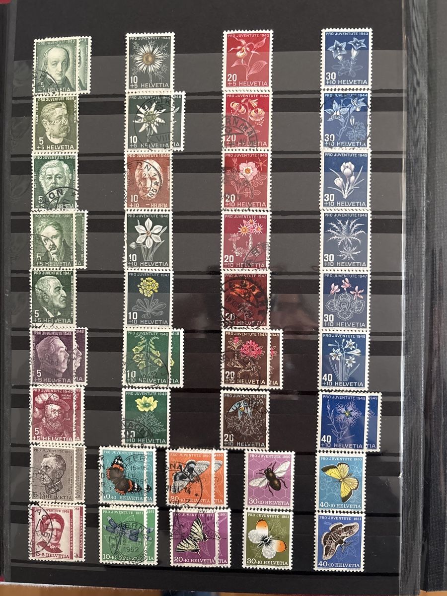 Tutti i francobolli: Pro Juventute Sammlung, fast komplett bis 1993 – Usato da Küttigen venduto da Schnitzelhoschi 3