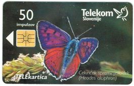 Telefonkarte Slowenien Chip-094 Schmetterling
