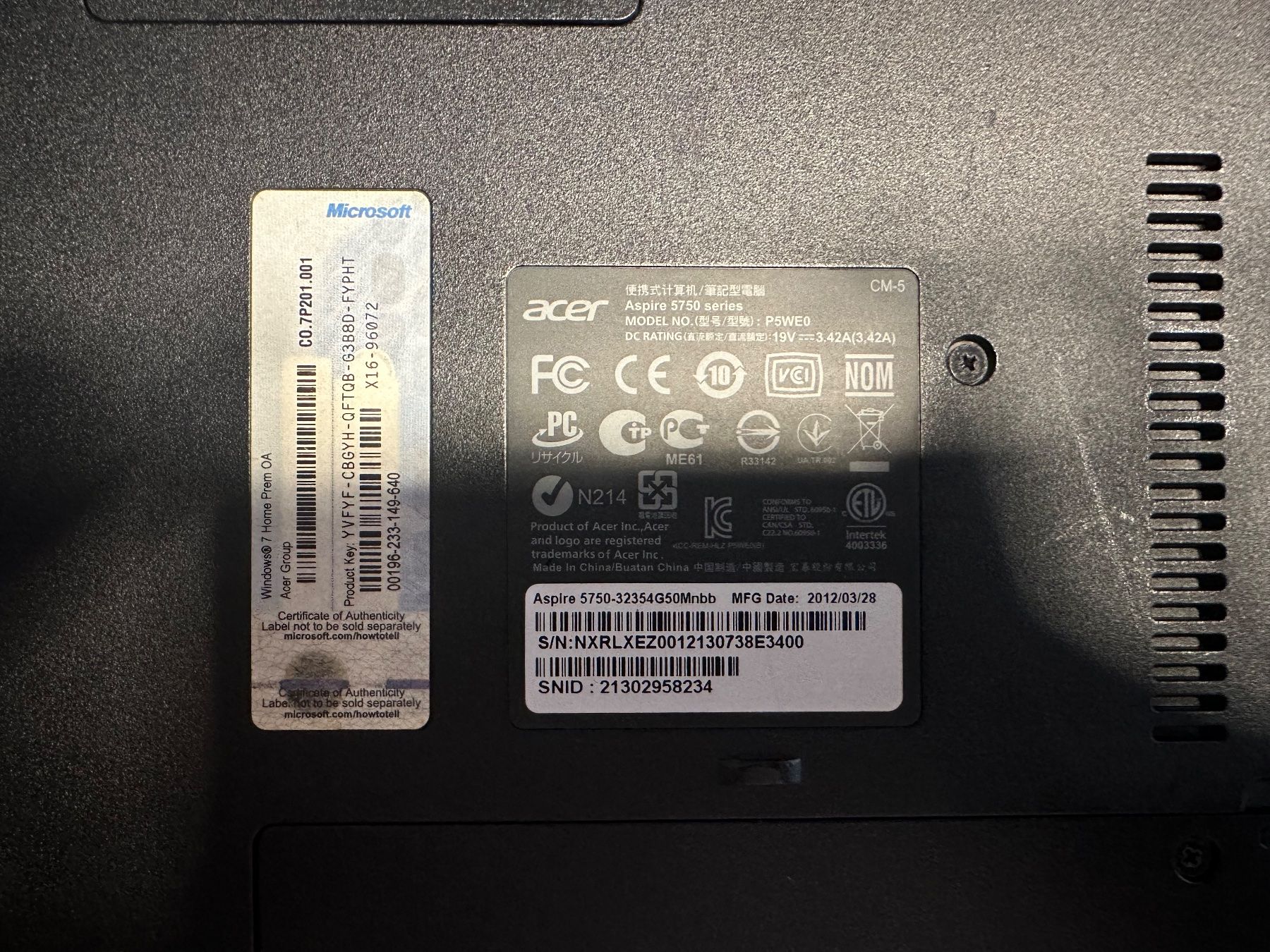 Acer PCs: Acer Computer inkl. Ladekabel – Gebraucht aus Landquart von Danes 3