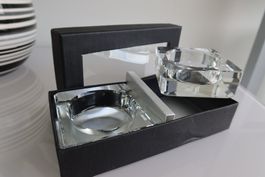 Kerzenhalter 2-er Packung, Kristallglas (schwer) - NEU