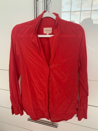 Sézane Paris Seidenbluse / Hemd Gr. 36 (S) Rot