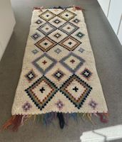 Läufer Teppich Beni Ourain Design geometrisch bunt 195x80 cm
