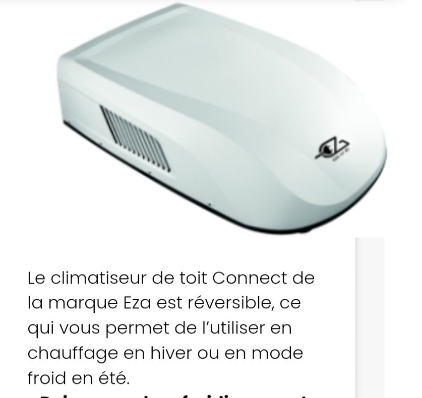 Condizionatori: Climatiseur de toit EZA Connect, reversible chaud/froid – Usato da Fleurier venduto da Reneli53