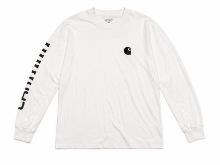 Carhartt WIP Longsleeve Weiss / Camo Gr. M