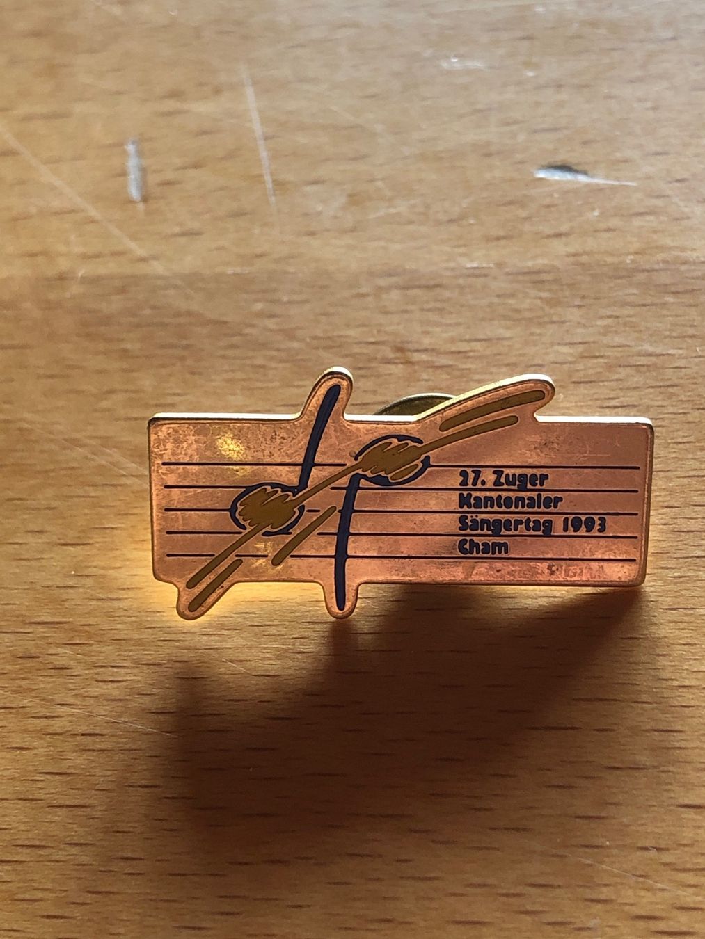 Spille & Fermagli: Pin Zuger Sängertag 1993 Cham – Usato da Balsthal venduto da Katzenfan99 1