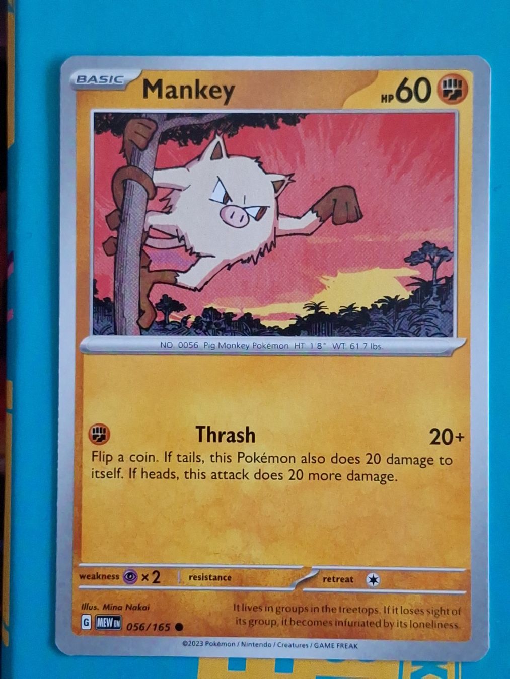 Pokémon Carte collezionabili: Mankey Menki - Pokemon Mew 151 – Usato da Altstätten SG venduto da GGsGameshop
