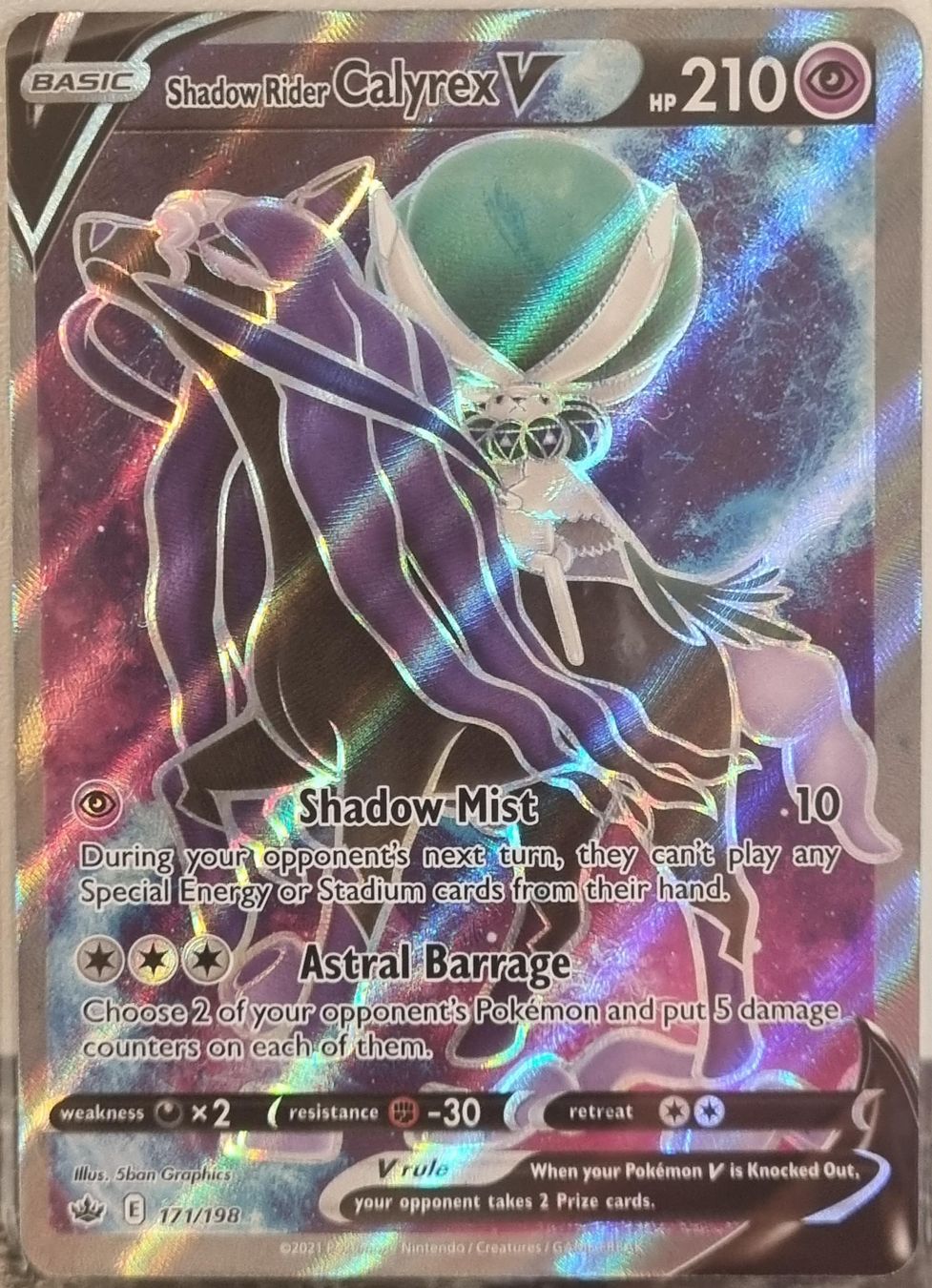 Shadow Rider Calyrex V 🇺🇸 - CRE-171 - Chilling Reign (Gebraucht) in ...